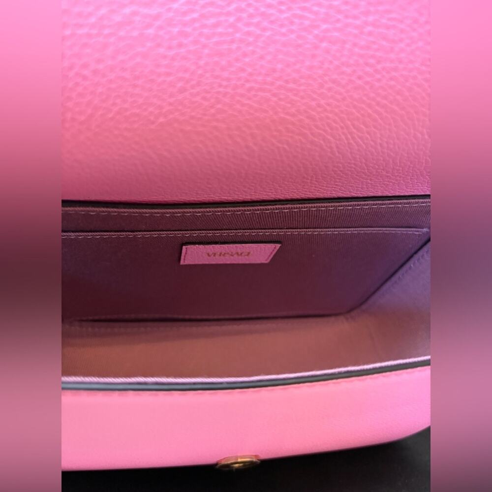 Versace Pink Leather Medusa Crossbody Bag - Picture 12 of 14